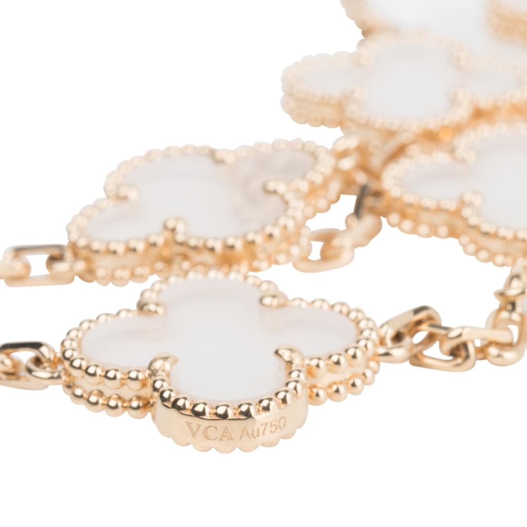 Van Cleef & Arpels Vintage Alhambra  Rock Crystal 20 Motif Necklace 3