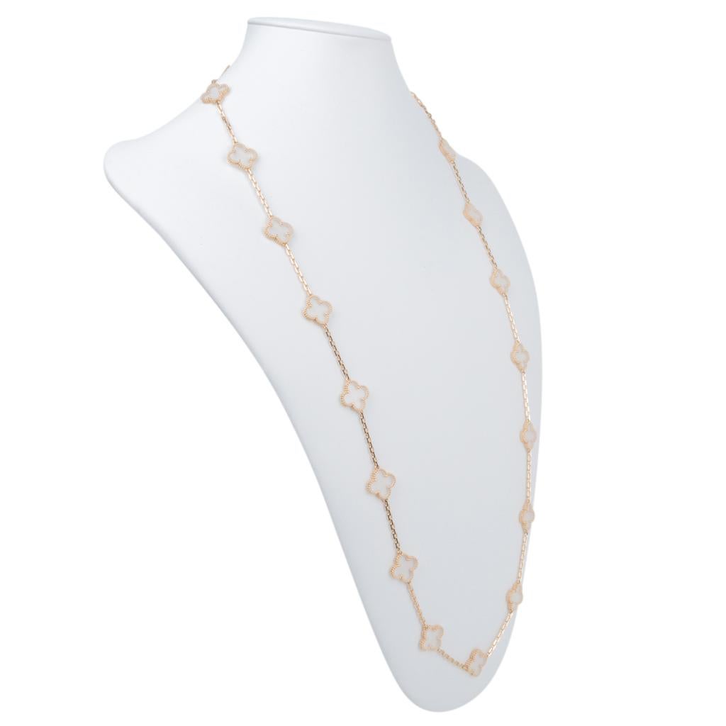 Women's Van Cleef & Arpels Vintage Alhambra  Rock Crystal 20 Motif Necklace