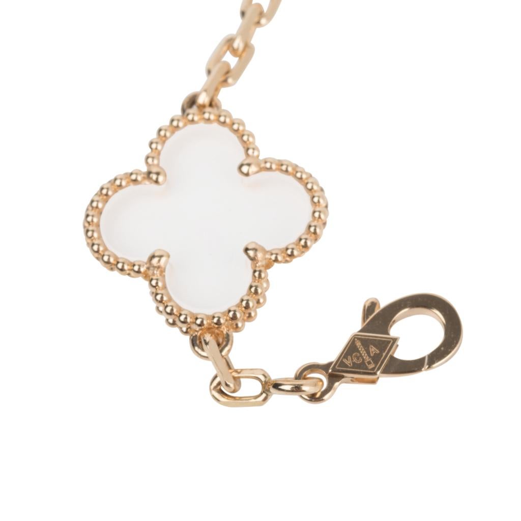  Van Cleef & Arpels Bracelet rare vintage Alhambra en or jaune et cristal de roche Pour femmes 