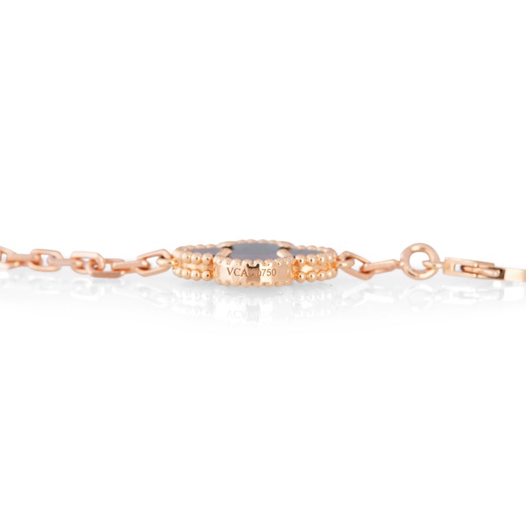 Van Cleef & Arpels Diamond And Mother Of Pearl Alhambra Bracelet Available  For Immediate Sale At Sotheby's