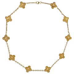 Van Cleef & Arpels Vintage Alhambra Ten Clover Motif Necklace