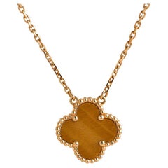 Van Cleef & Arpels Vintage Alhambra Tiger Eye Pendant