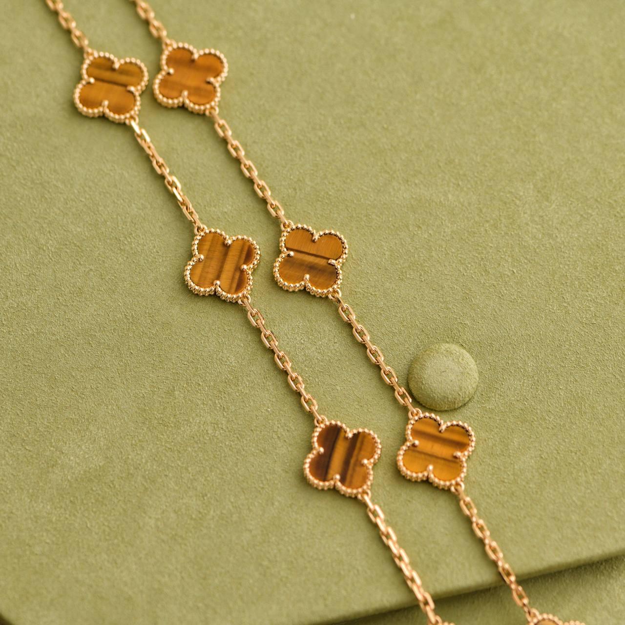 van cleef tiger eye necklace