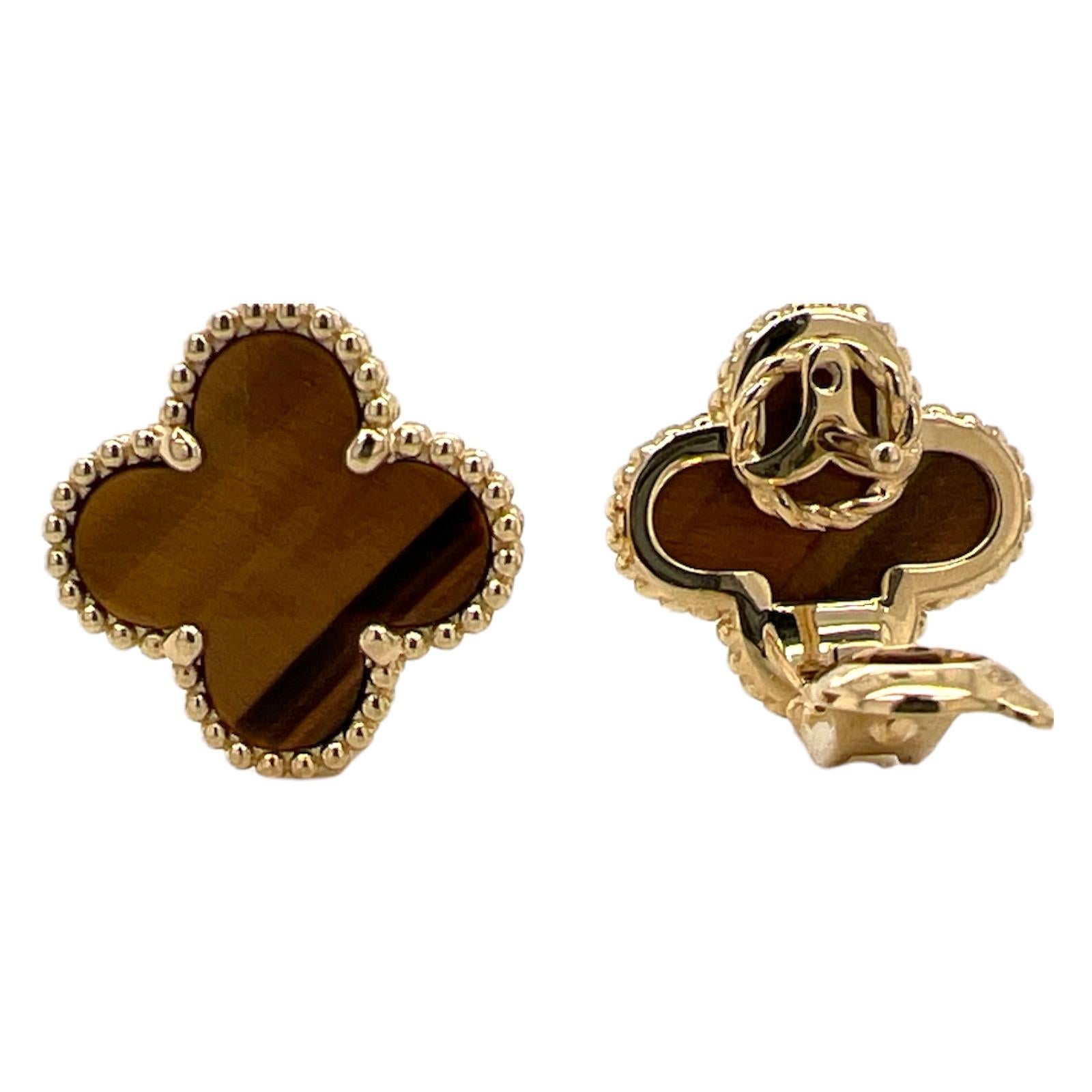 van cleef gold earrings