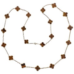 Van Cleef 
Arpels Collier Vintage Alhambra Oeil de Tigre 20 Motif en or