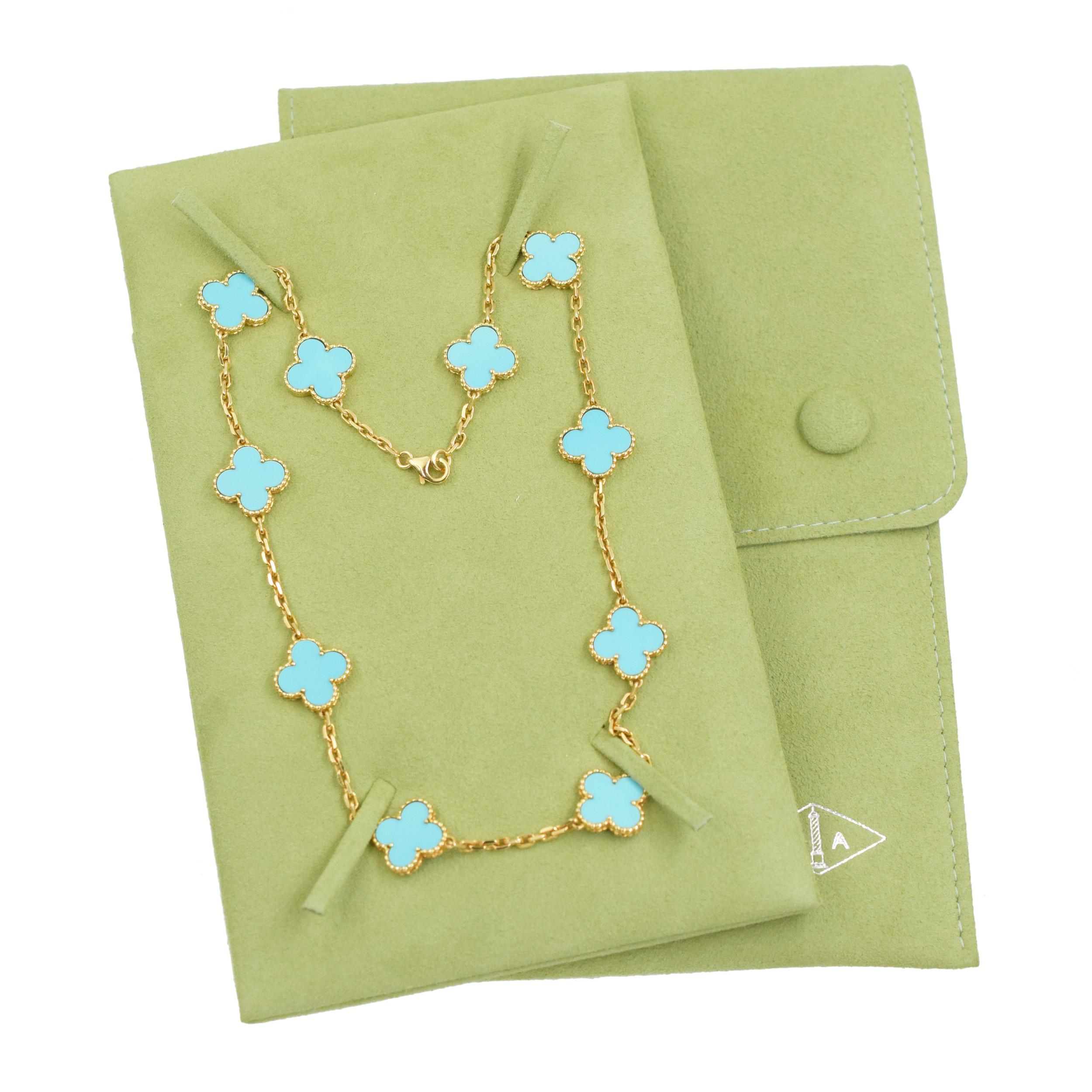 Van Cleef & Arpels Vintage Alhambra Turquoise 10 Motif 2