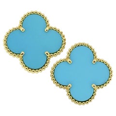 Pendientes Van Cleef & Arpels Vintage Alhambra Turquesa