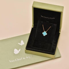 Van Cleef & Arpels Vintage Alhambra Collier Turquoise Or Jaune 18K