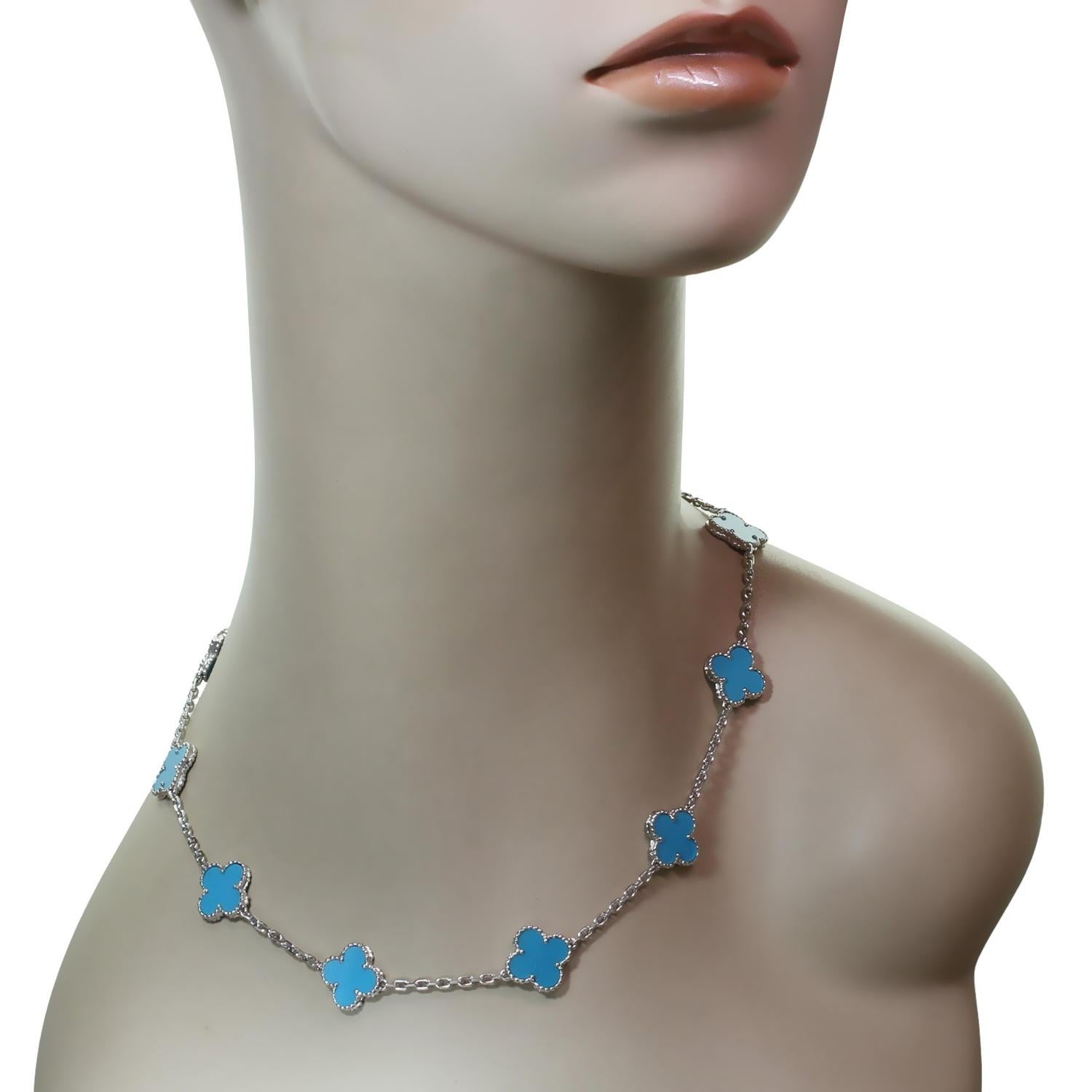 van cleef blue necklace