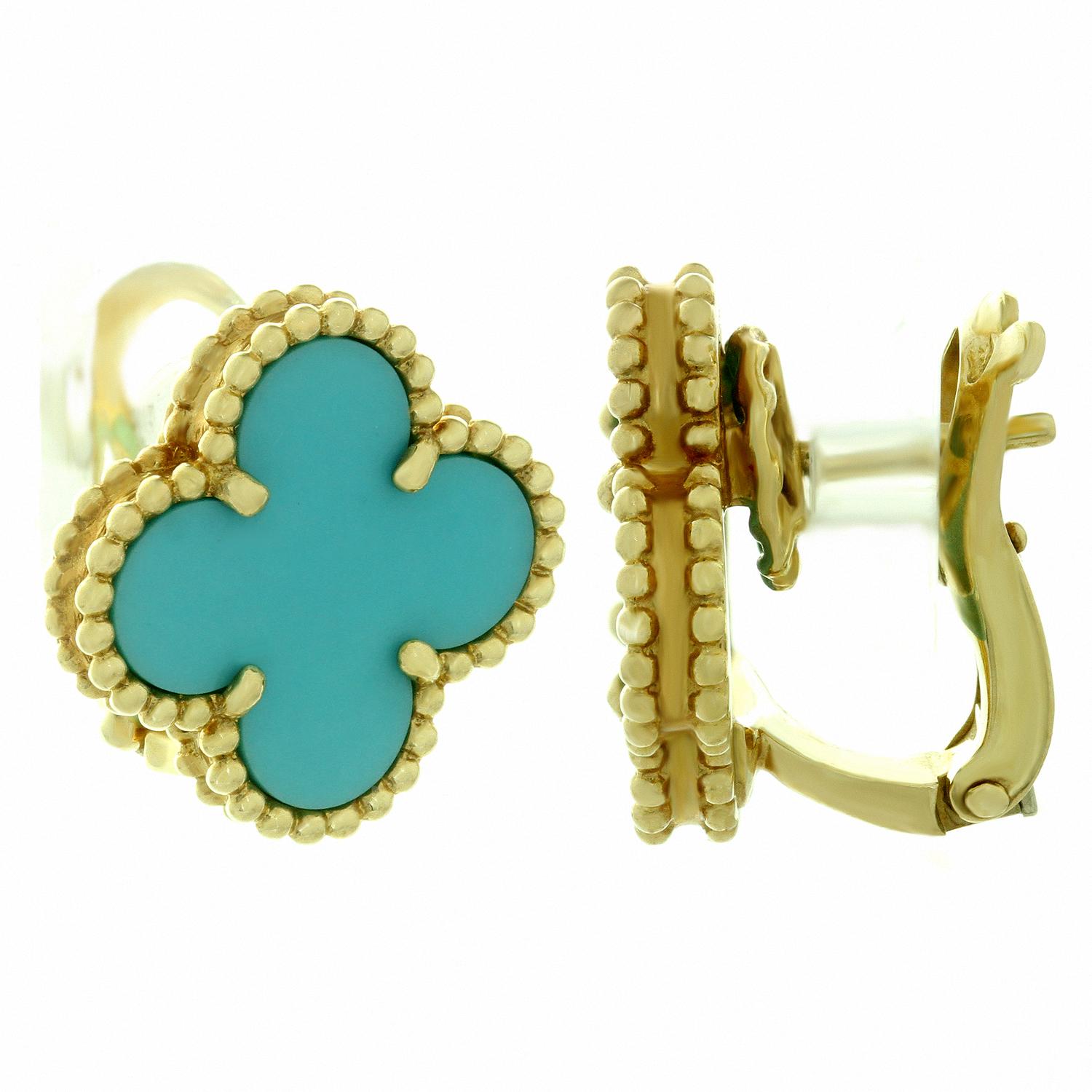 turquoise van cleef earrings