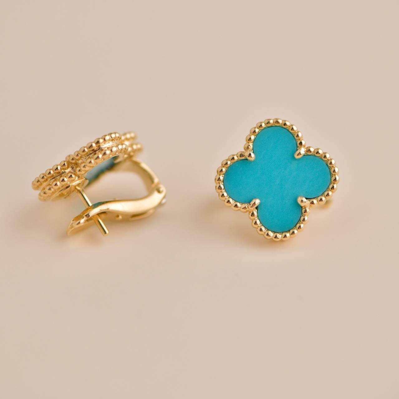 turquoise van cleef earrings