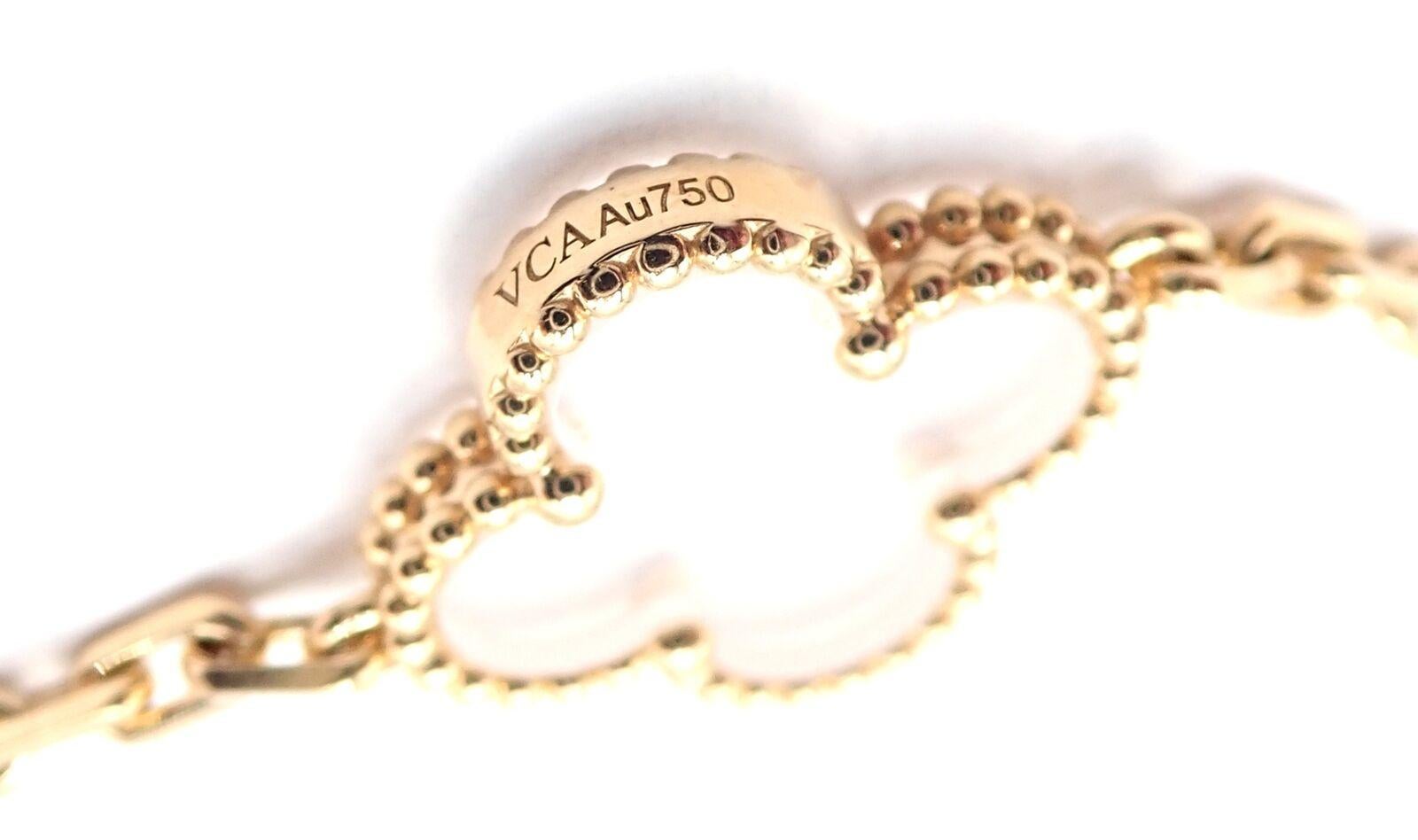 Van Cleef & Arpels Collana vintage Alhambra con venti motivi in cristallo di rocca e oro in vendita 2