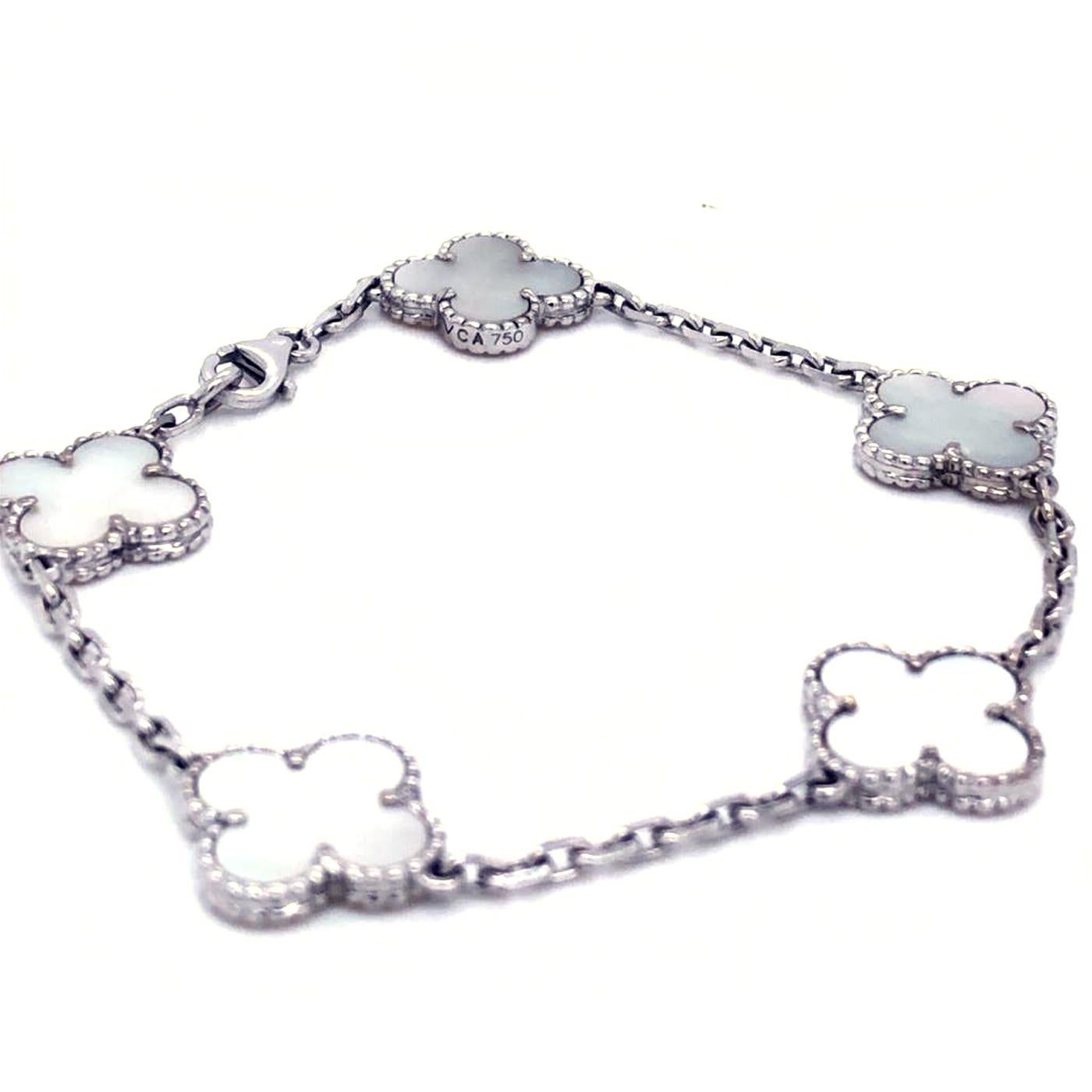 white gold van cleef bracelet