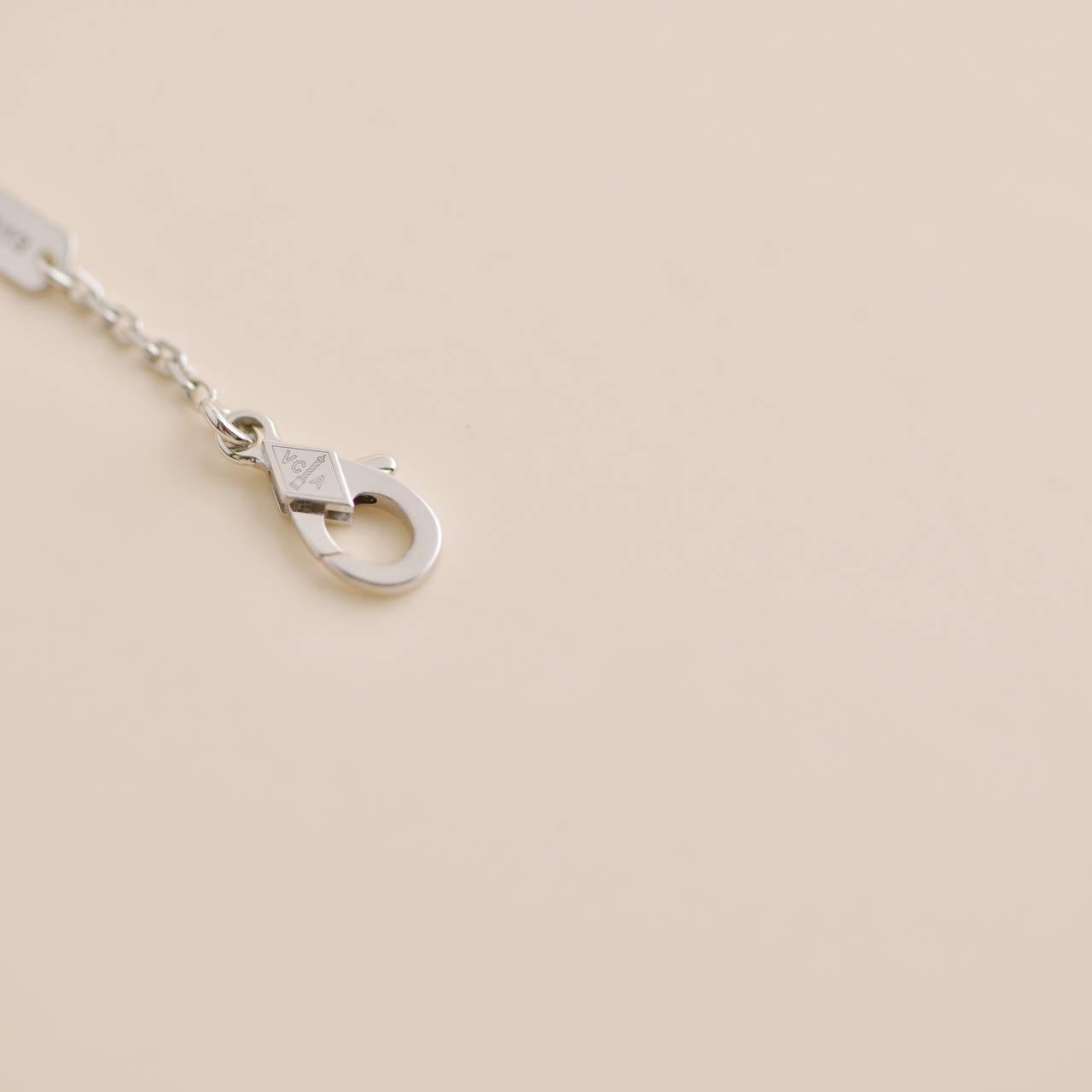 white gold alhambra necklace