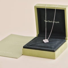 Van Cleef & Arpels Vintage Alhambra White Gold Diamond Paved Pendant Necklace