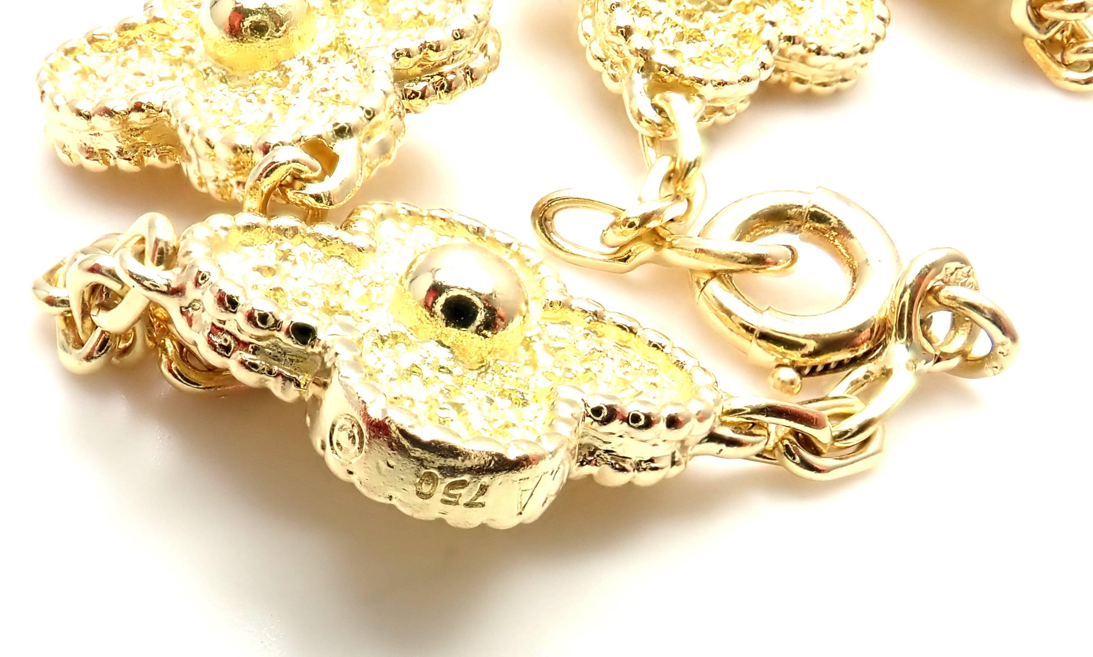 Van Cleef & Arpels Vintage Alhambra Yellow Gold 20 Motif Necklace 1