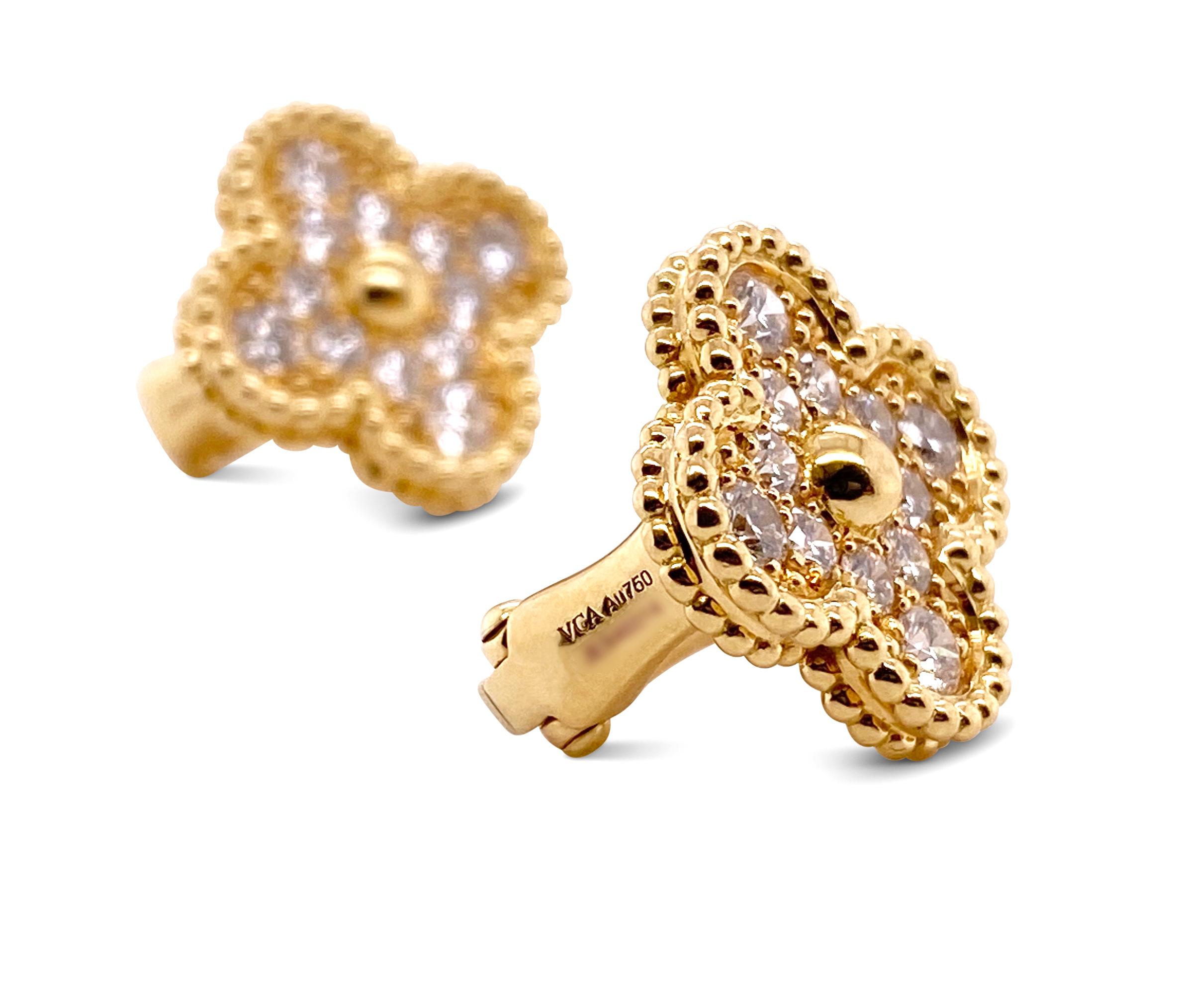 van cleef alhambra earrings gold