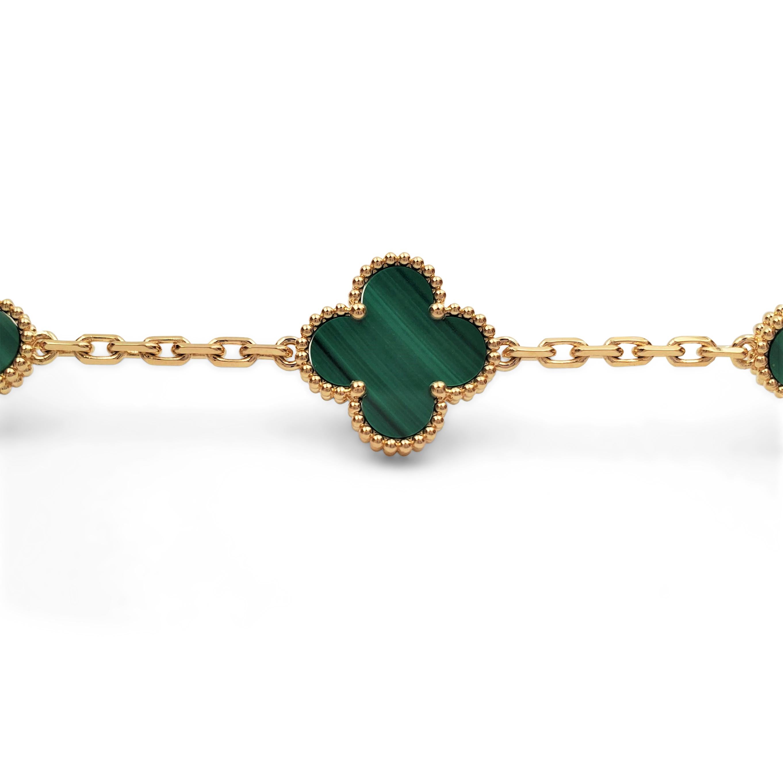 vca malachite bracelet