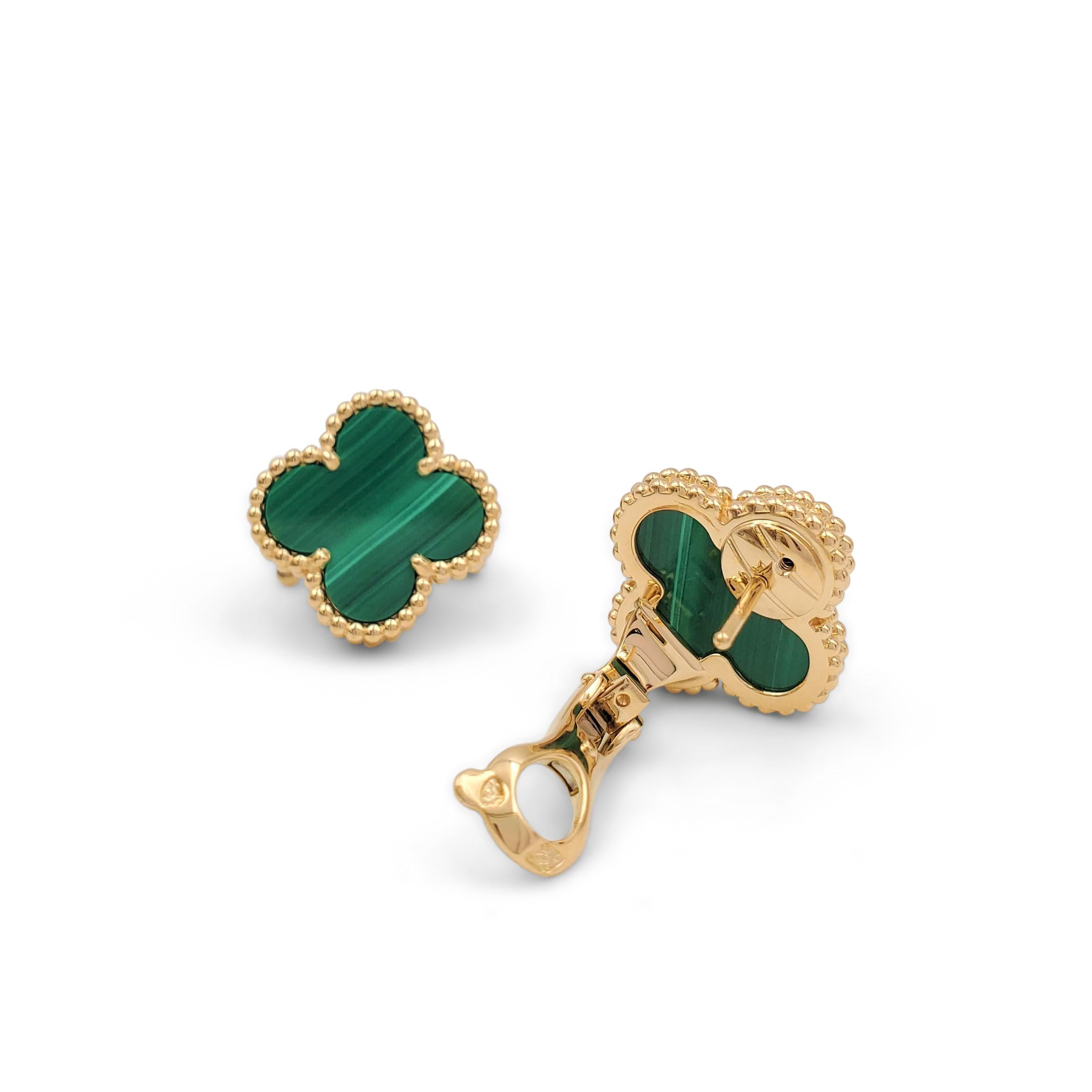 green van cleef earrings