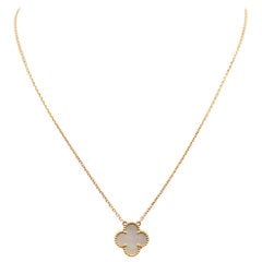 Van Cleef & Arpels 'Vintage Alhambra' Yellow Gold and Mother of Pearl Necklace