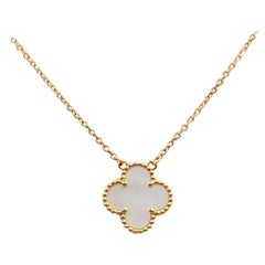 Van Cleef & Arpels 'Vintage Alhambra' Yellow Gold and Mother of Pearl Necklace