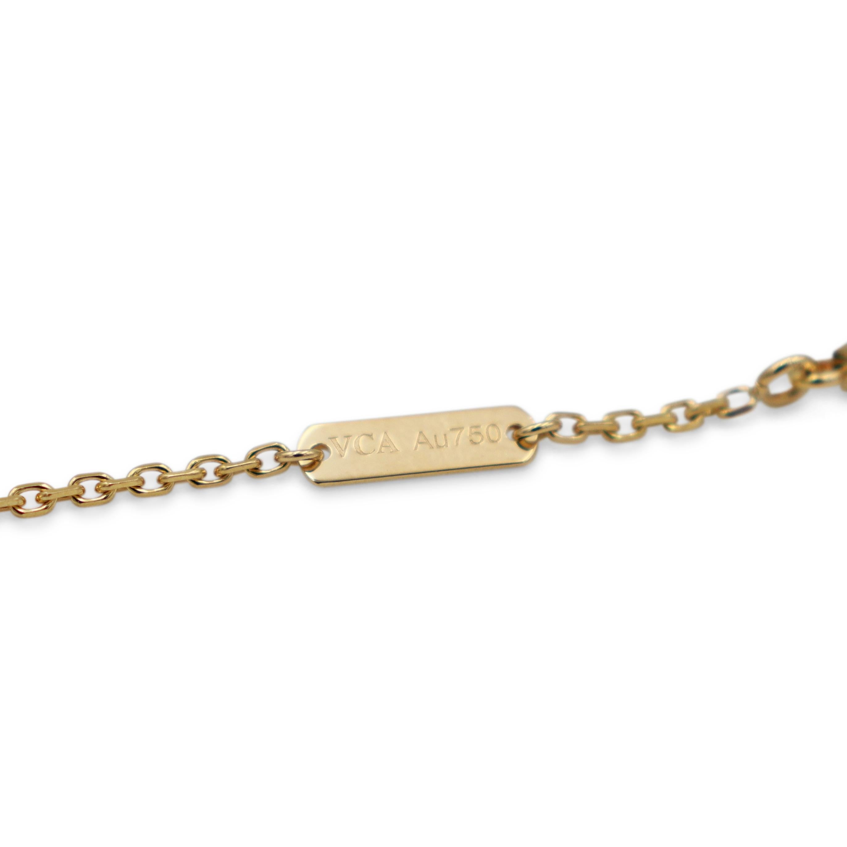 Van Cleef & Arpels Vintage Alhambra Halskette aus Gelbgold und Onyx im Zustand „Hervorragend“ in New York, NY