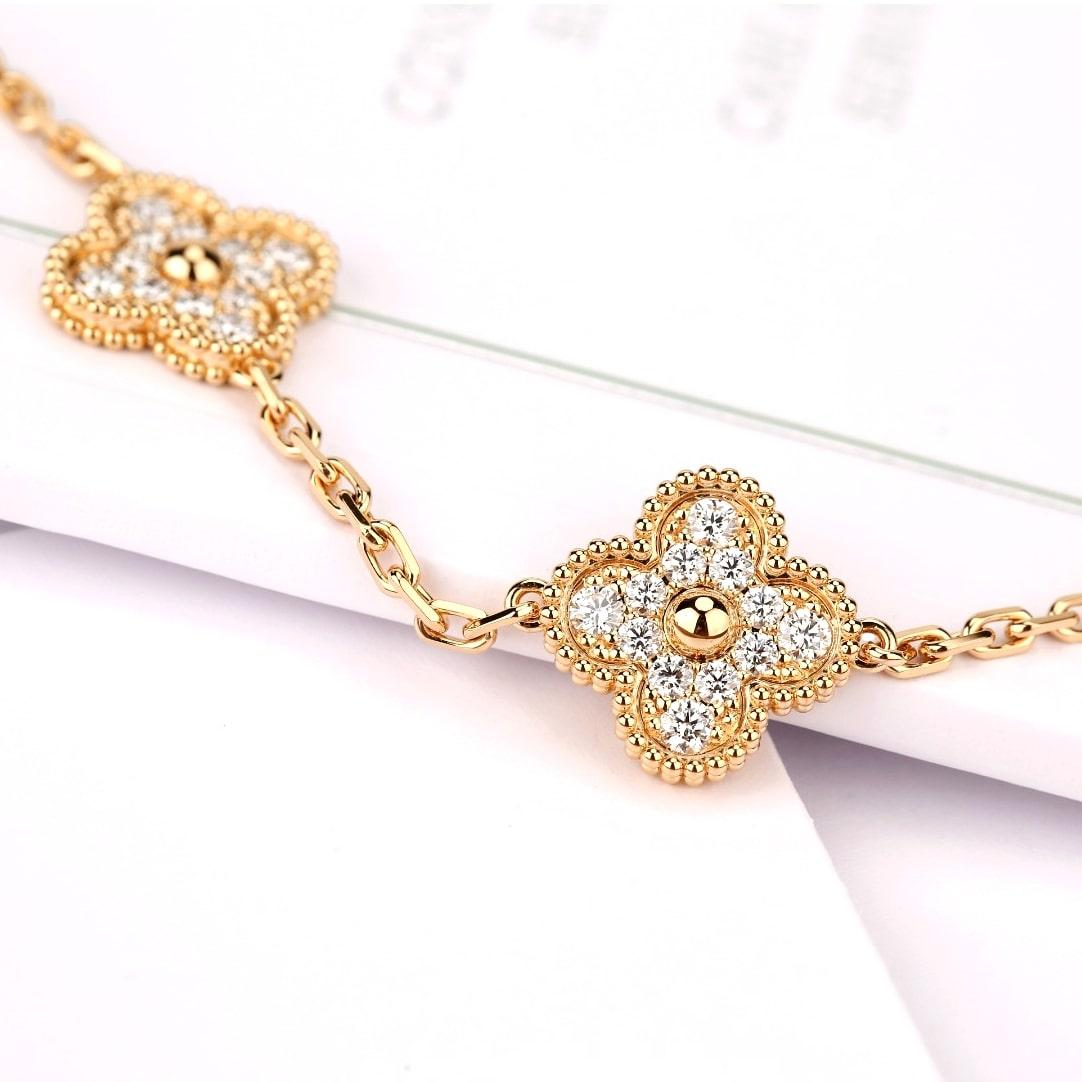 van cleef alhambra bracelet diamond