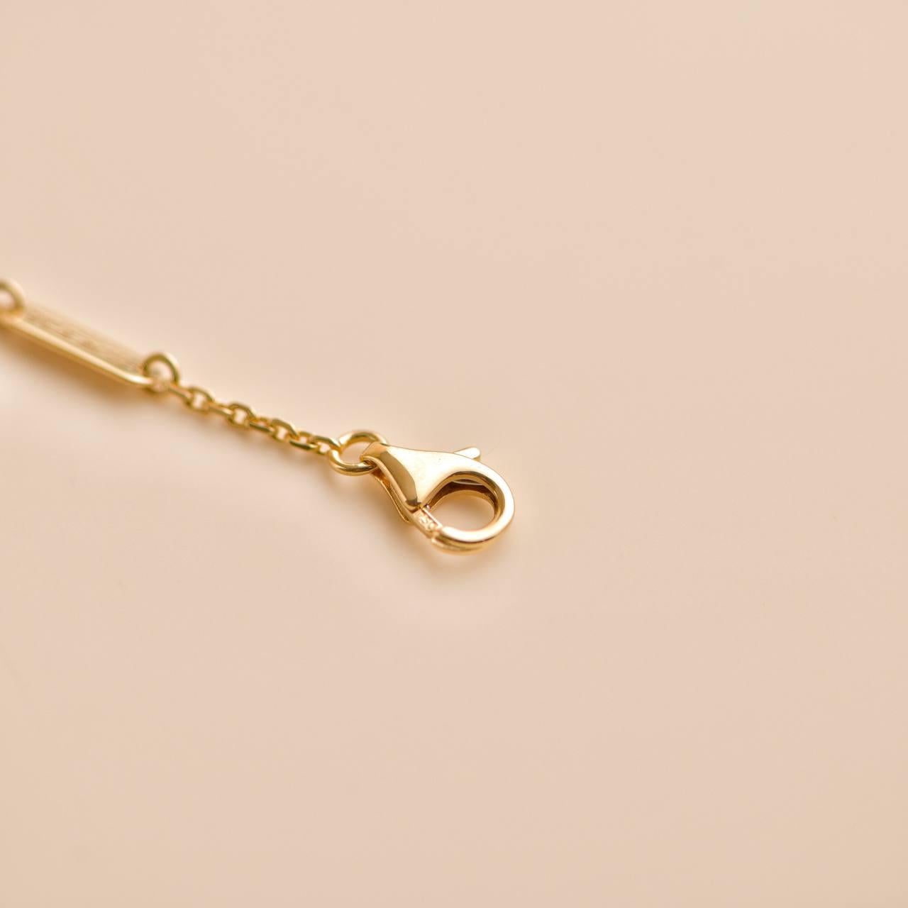Van Cleef & Arpels Vintage Alhambra Yellow Gold Diamond Paved Pendant For Sale 4