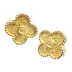 Van Cleef & Arpels Vintage Alhambra Yellow Gold Earrings