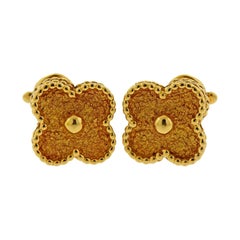 Van Cleef & Arpels Vintage Alhambra Yellow Gold Earrings