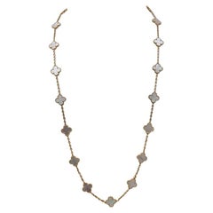 Van Cleef & Arpels Vintage Alhambra Yellow Gold Mother of Pearl Necklace