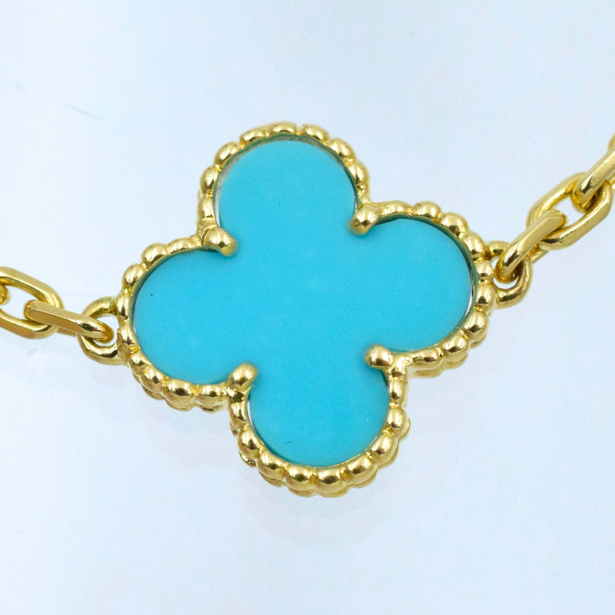 Van Cleef & Arpels 'Vintage Alhamrba' Turquoise Necklace 4