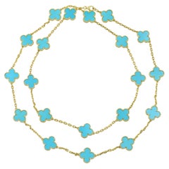 Van Cleef & Arpels 'Vintage Alhamrba' Türkis-Halskette