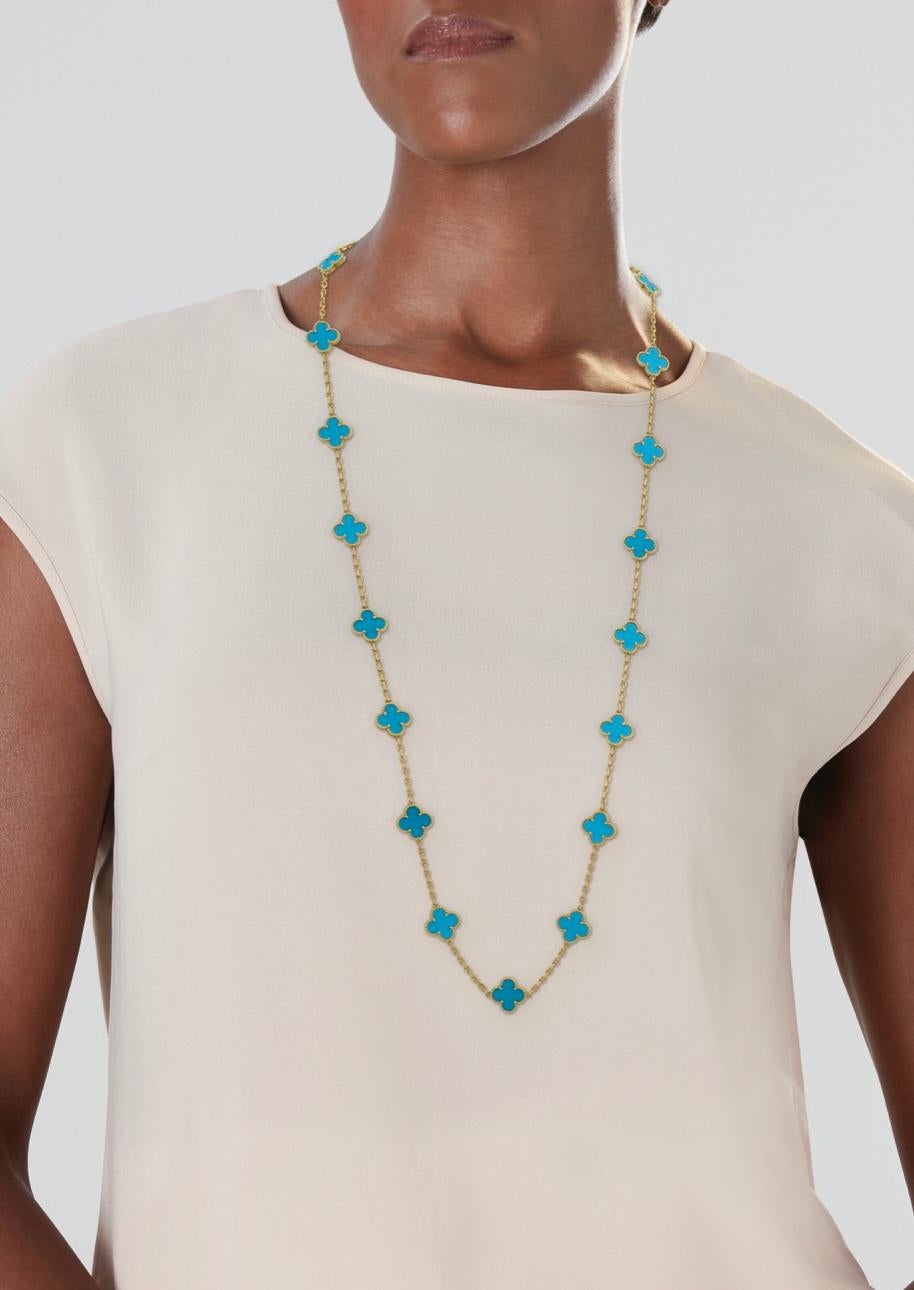 Women's Van Cleef & Arpels 'Vintage Alhamrba' Turquoise Necklace