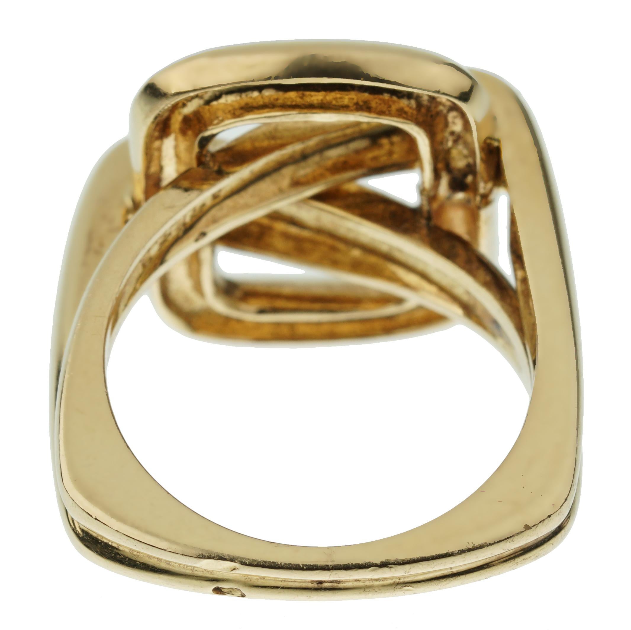 Van Cleef & Arpels Vintage Bypass Yellow Gold Ring In Excellent Condition In Feasterville, PA