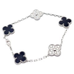 Van Cleef 
Arpels Vintage Diamond Alhambra White Gold Bracelet