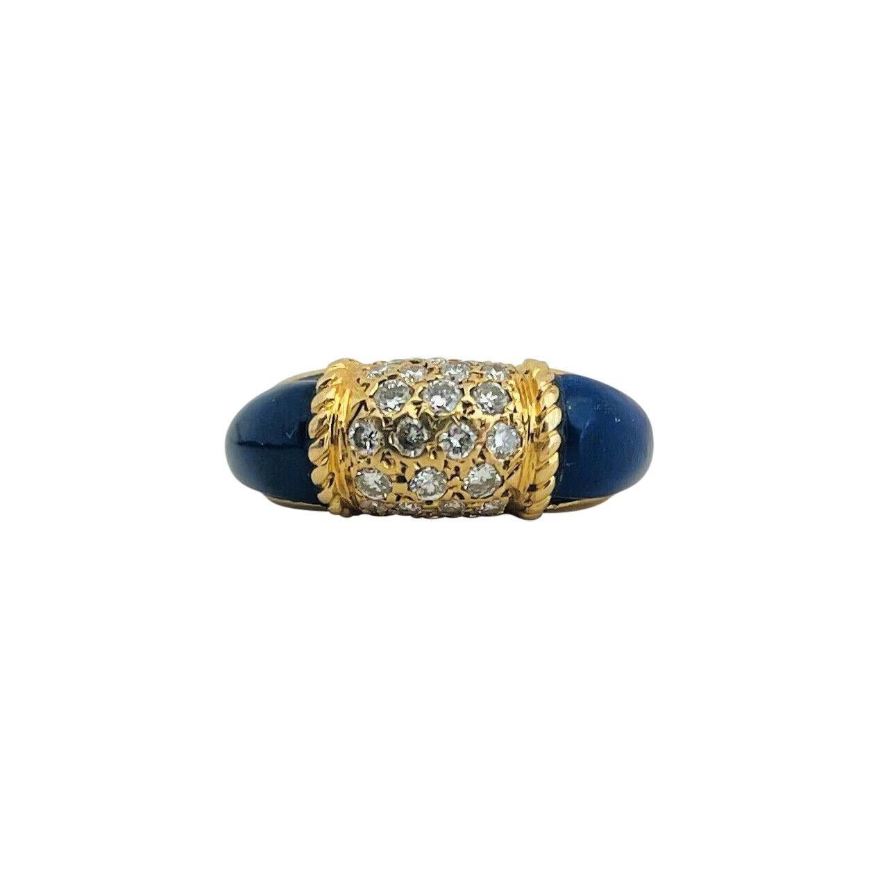 Van Cleef & Arpels Bague philippines vintage en diamants et lapis-lazuli Unisexe en vente