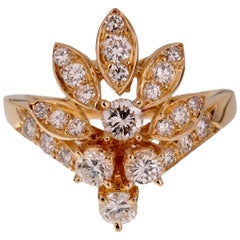 Van Cleef & Arpels Vintage Diamond Cocktail Gold Ring