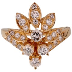 Van Cleef & Arpels Vintage Diamant-Cocktailring aus Gold