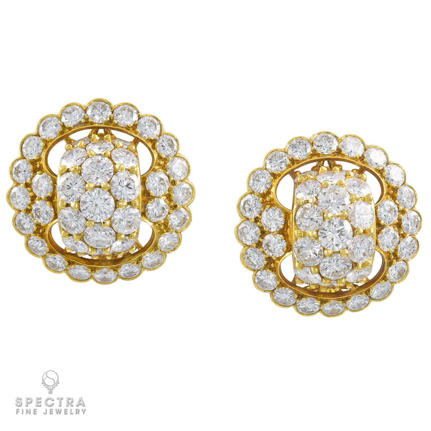Van Cleef & Arpels Boucles d'oreilles diamant vintage Pour femmes en vente