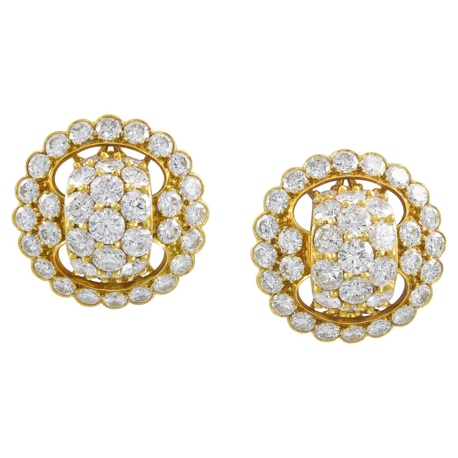 Van Cleef & Arpels Boucles d'oreilles diamant vintage