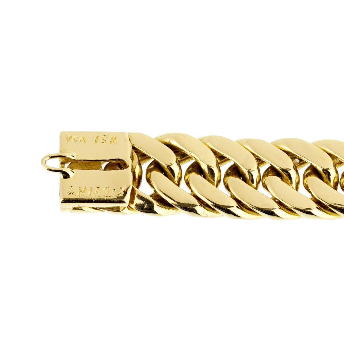 Round Cut Van Cleef & Arpels Vintage Diamond Gold Bracelet