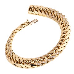 Van Cleef & Arpels Retro Diamond Gold Bracelet