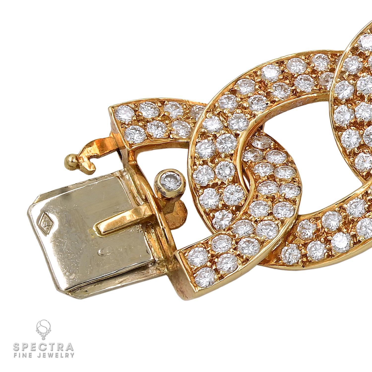 Van Cleef & Arpels Vintage Diamond 'Olympia' Bracelet, circa 1970s In Good Condition For Sale In New York, NY