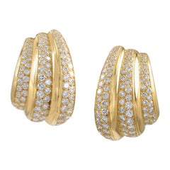 Orecchini con pavé di diamanti vintage Van Cleef & Arpels, circa 1980