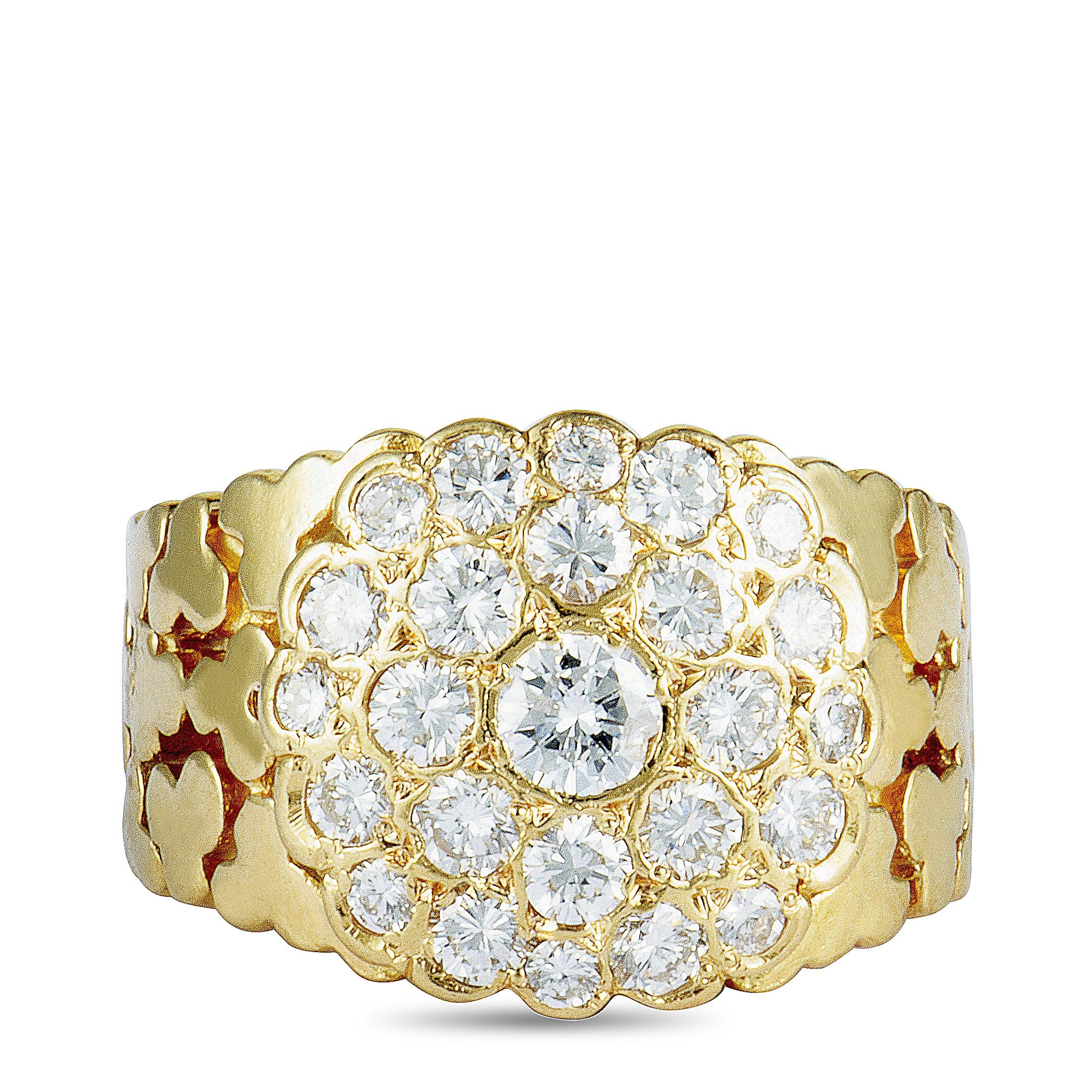 Van Cleef & Arpels Vintage Diamond Yellow Gold Band Ring 1
