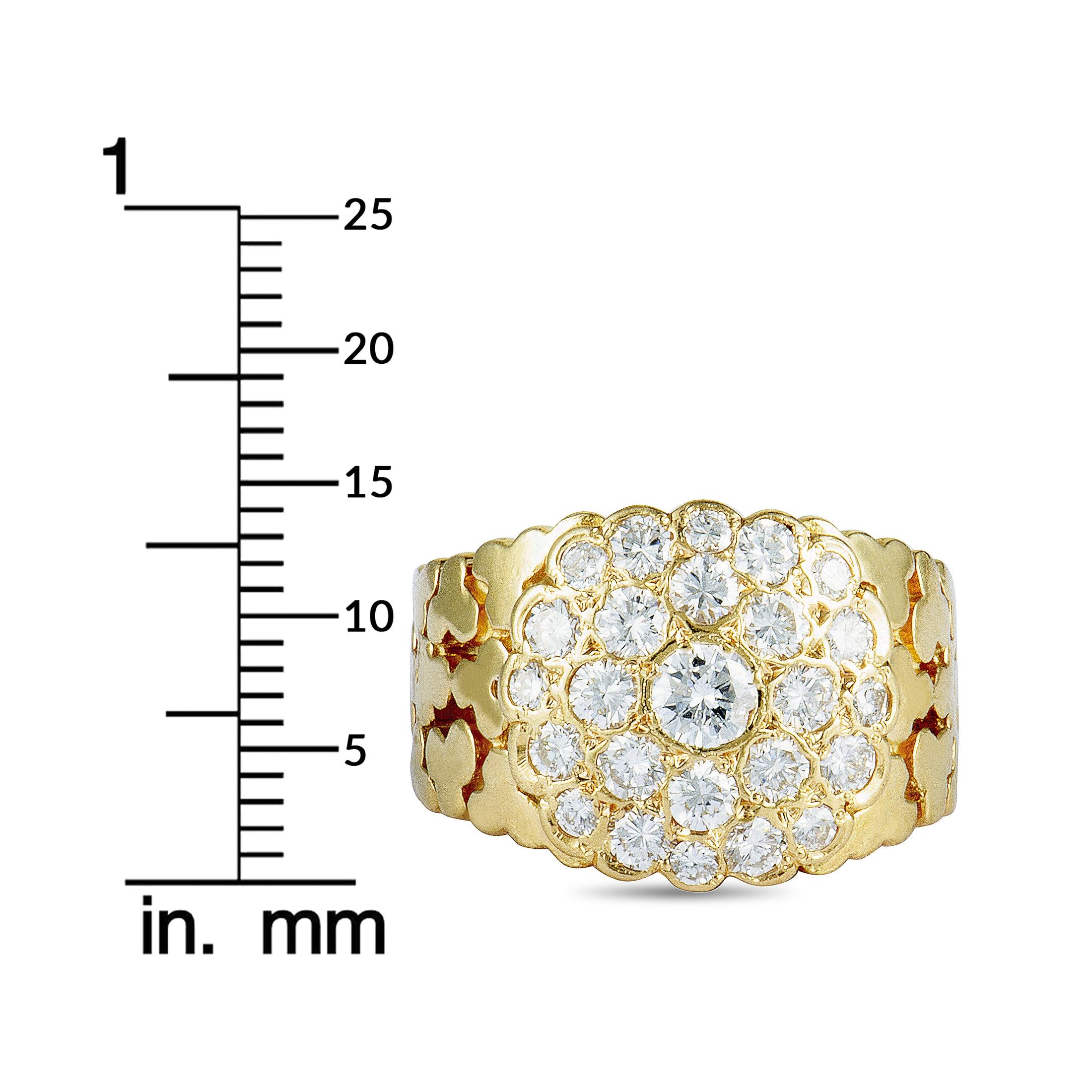 Van Cleef & Arpels Vintage Diamond Yellow Gold Band Ring 2