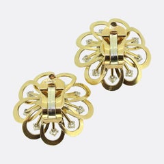 Van Cleef & Arpels Vintage Floral Diamond Cluster Earrings