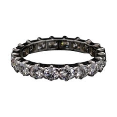 Van Cleef & Arpels Vintage Full Diamond Eternity Ring Platinum, Circa 1970