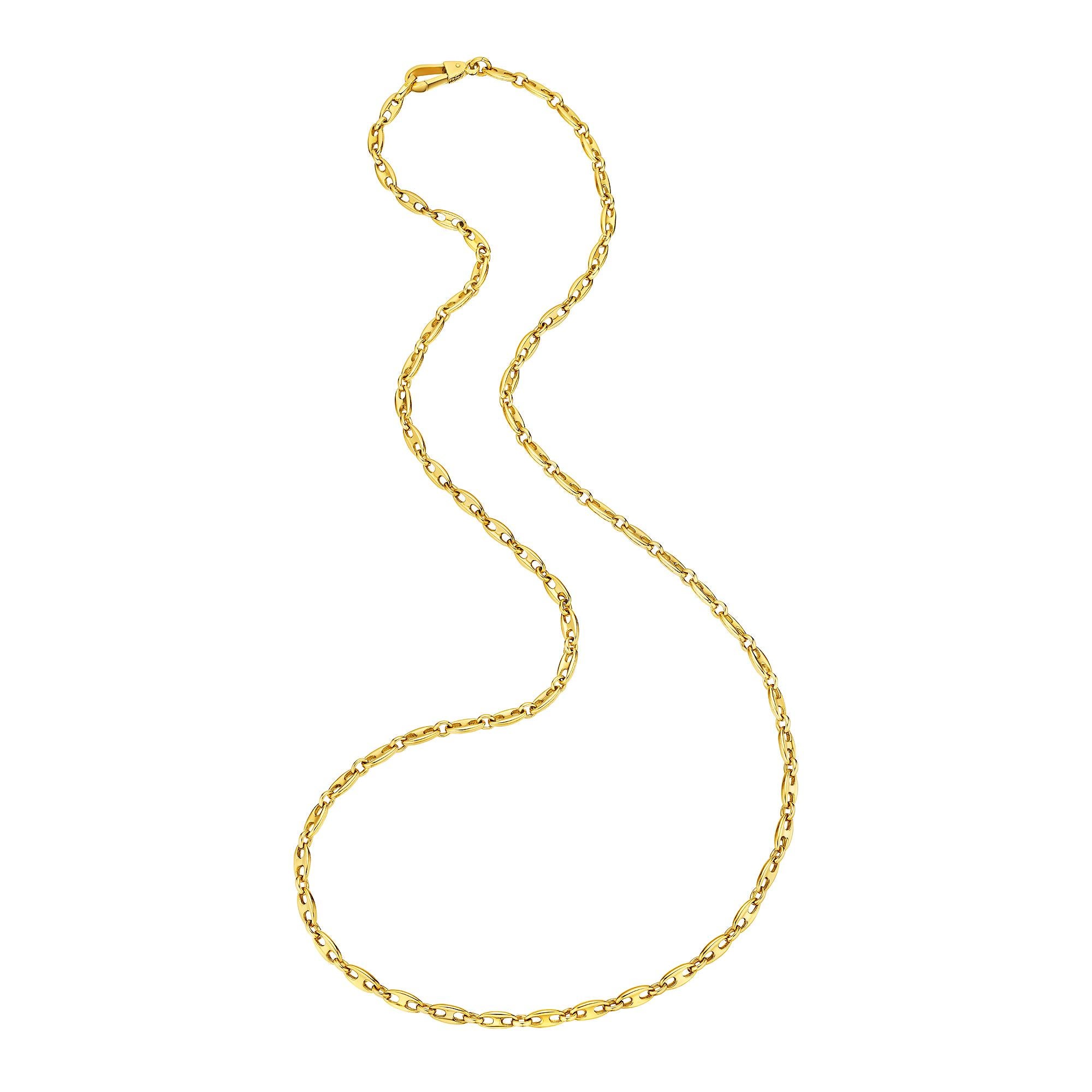 Mélodie enchaînée.  Cette chaîne à maillons d'ancre vintage Van Cleef & Arpels de 32